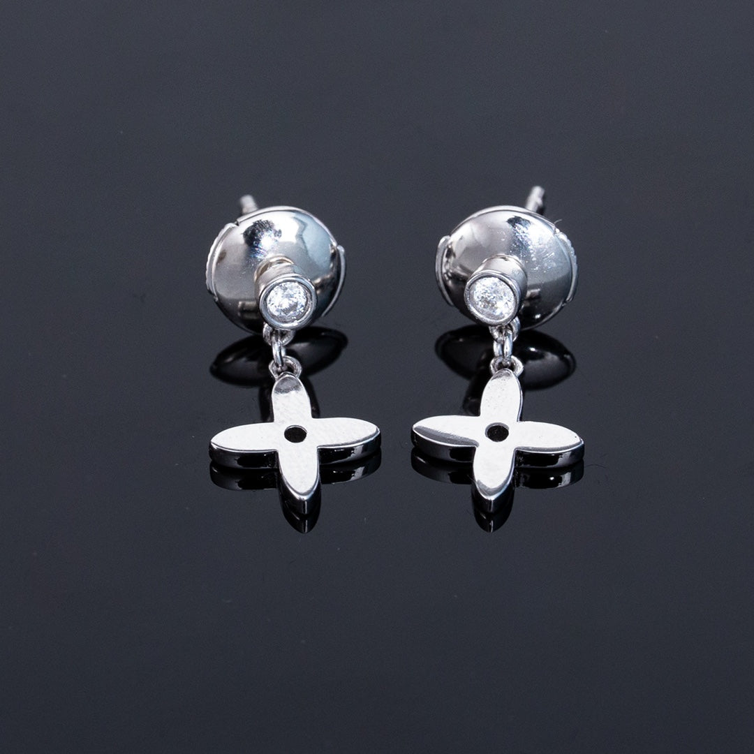 [Super CiCi ]VIDYLLE SILVER DIAMOND MINI DROP EARRINGS