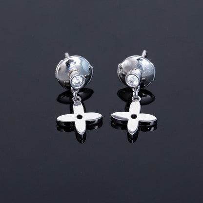 [Super CiCi ]VIDYLLE SILVER DIAMOND MINI DROP EARRINGS