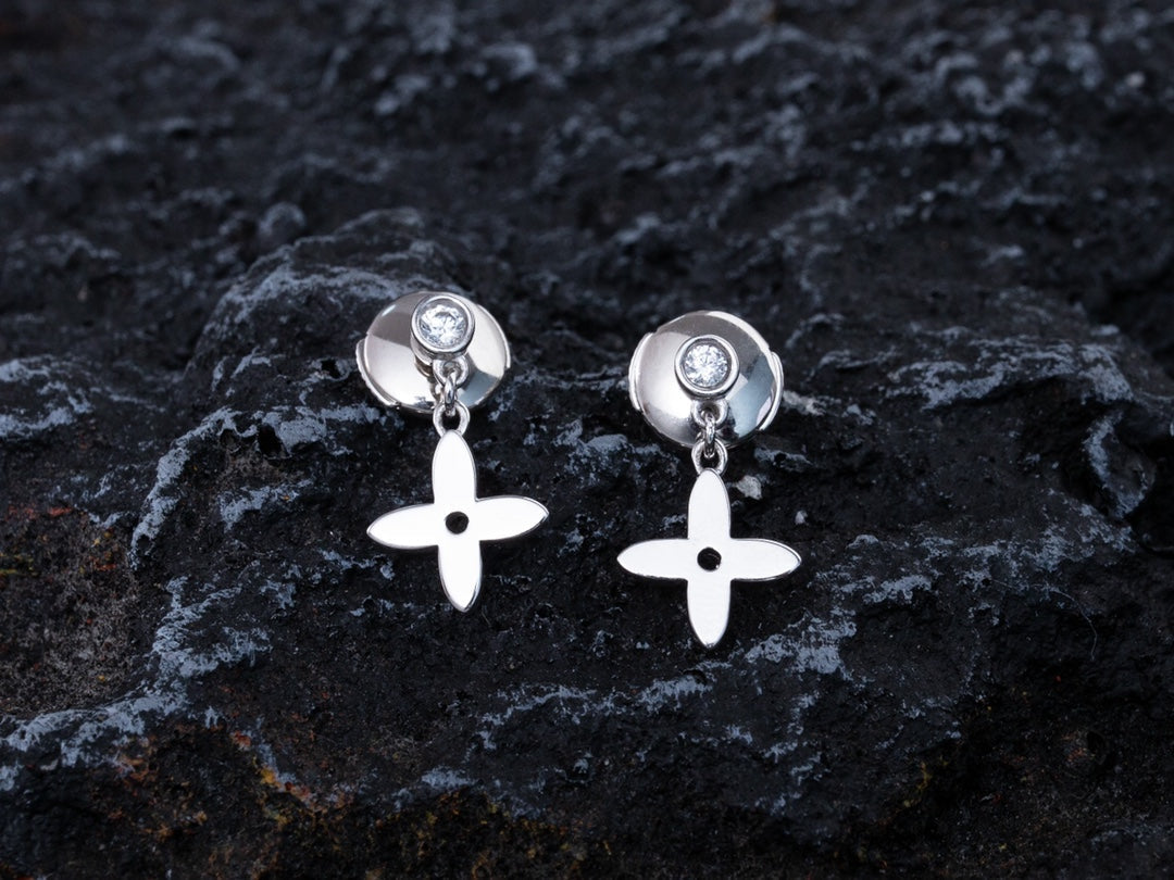 [Super CiCi ]VIDYLLE SILVER DIAMOND MINI DROP EARRINGS