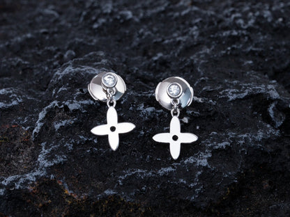 [Super CiCi ]VIDYLLE SILVER DIAMOND MINI DROP EARRINGS