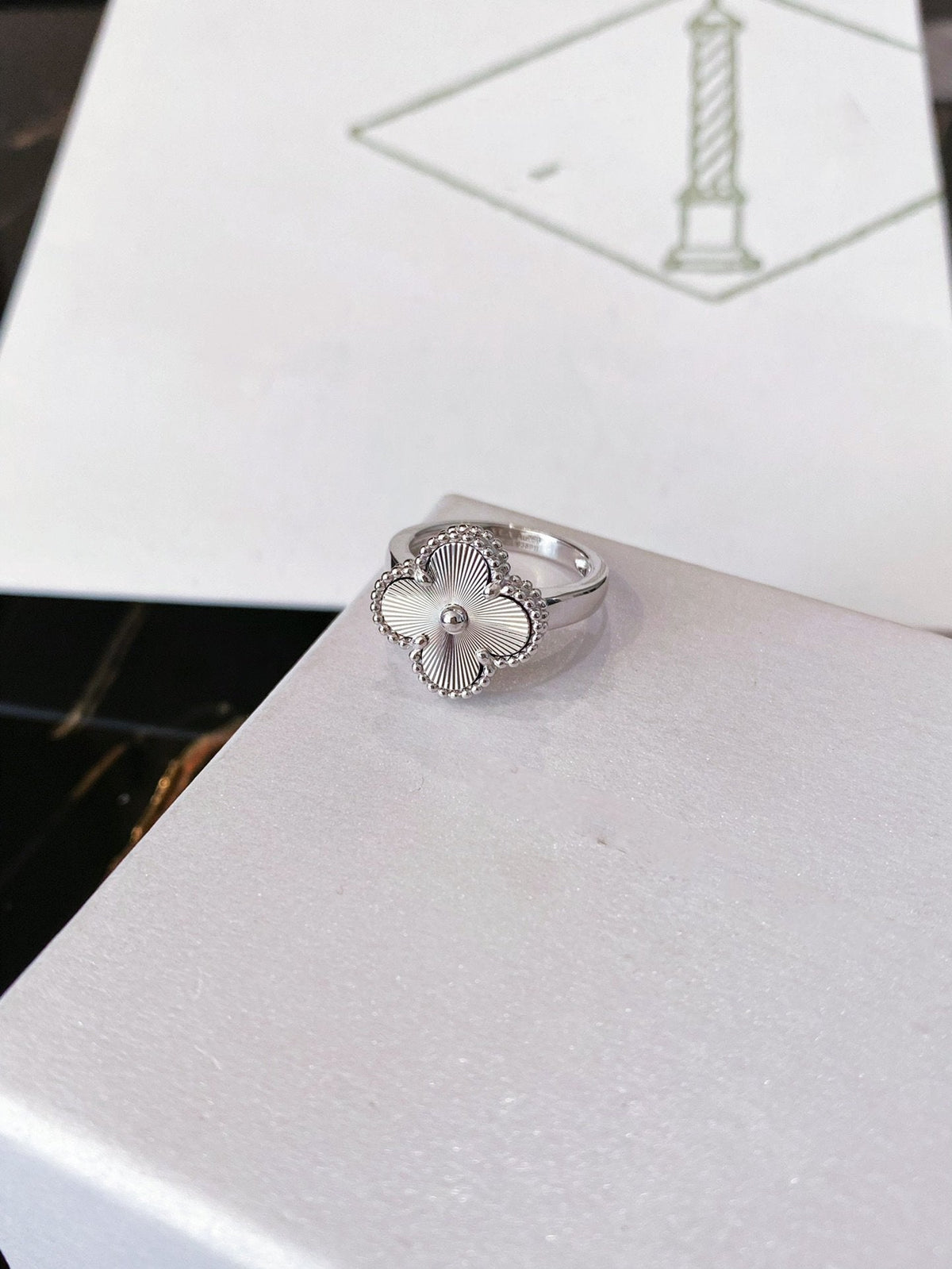[Super CiCi ]CLOVER SILVER RING