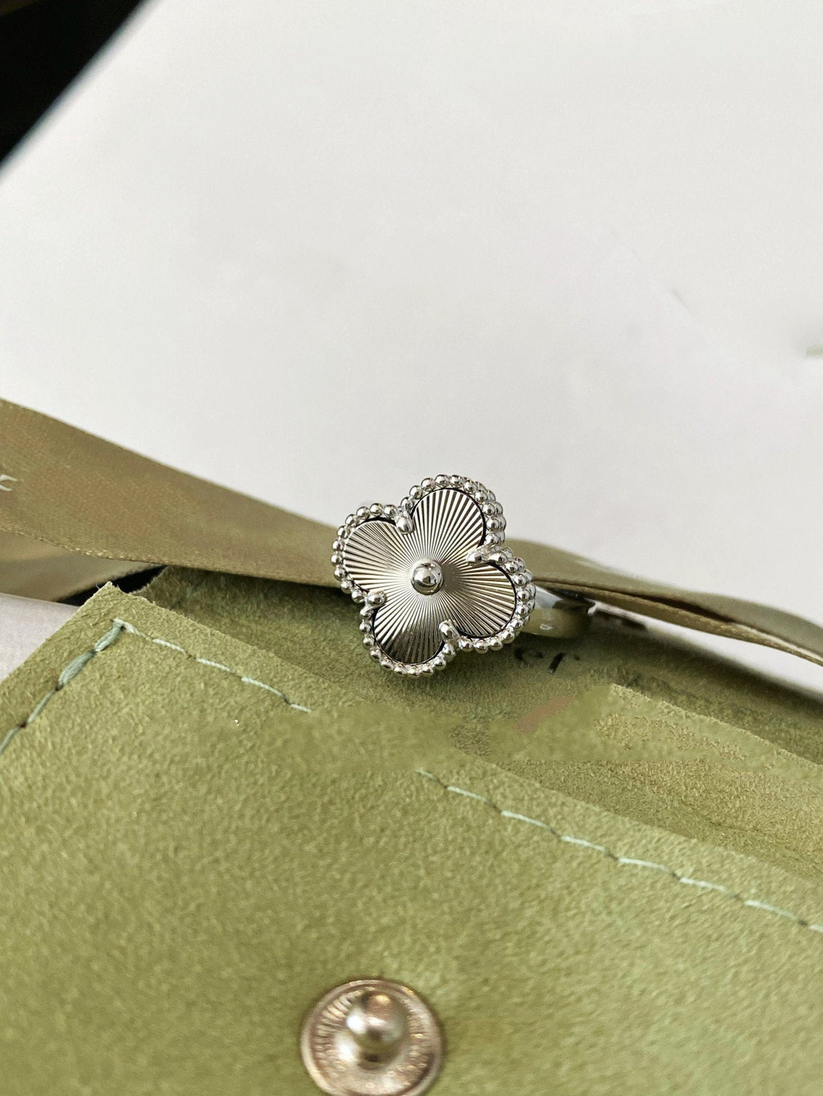[Super CiCi ]CLOVER SILVER RING