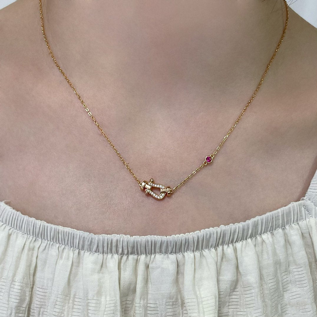[Super CiCi ]FORCE 10 DIAMOND PINK GOLD NECKLACE