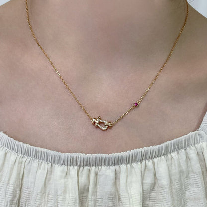 [Super CiCi ]FORCE 10 DIAMOND PINK GOLD NECKLACE