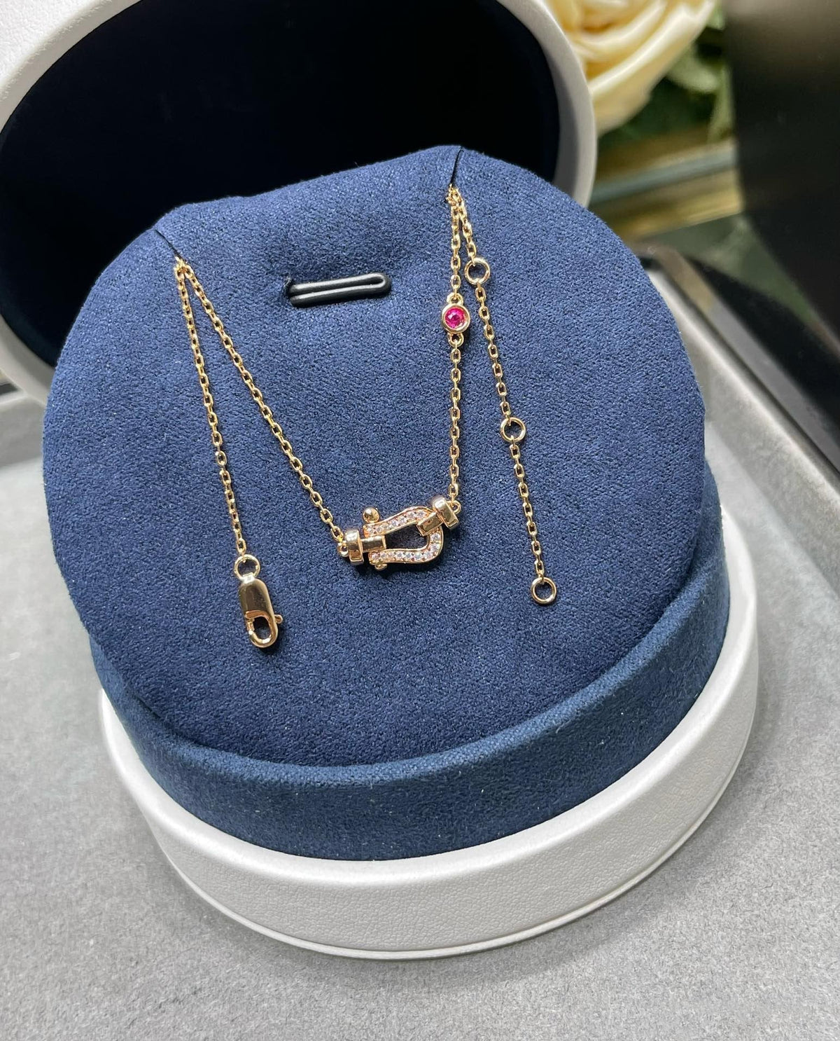 [Super CiCi ]FORCE 10 DIAMOND PINK GOLD NECKLACE