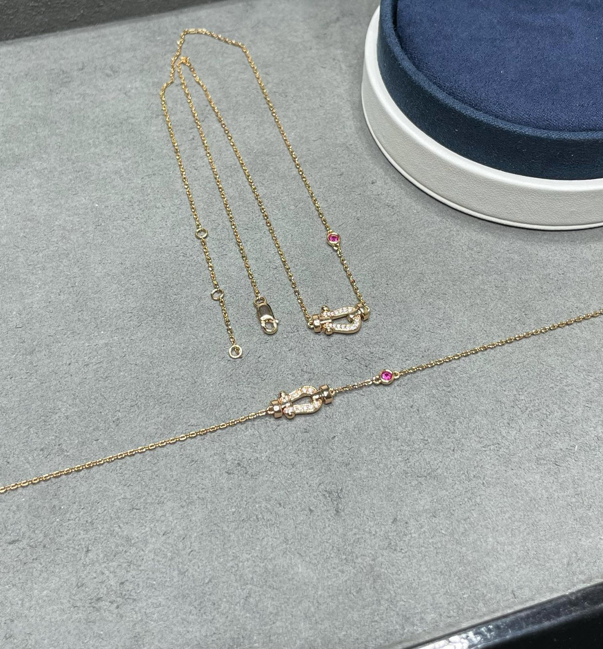 [Super CiCi ]FORCE 10 DIAMOND PINK GOLD NECKLACE