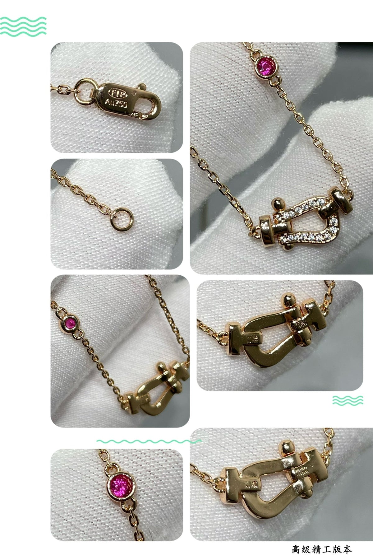 [Super CiCi ]FORCE 10 DIAMOND PINK GOLD NECKLACE