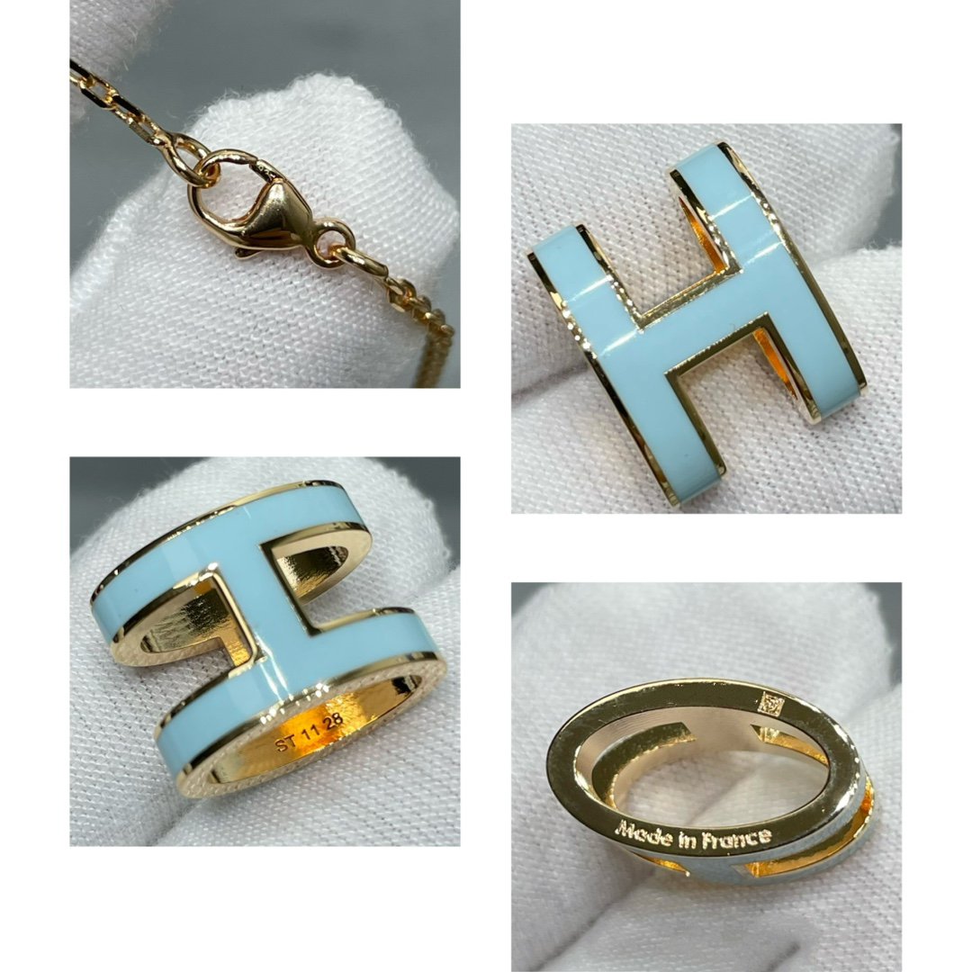 [Super CiCi ]POP H SKY BLUE NECKLACE