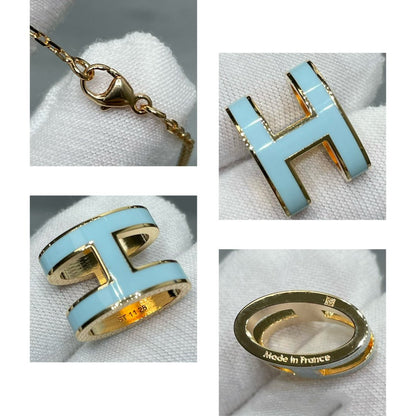 [Super CiCi ]POP H SKY BLUE NECKLACE
