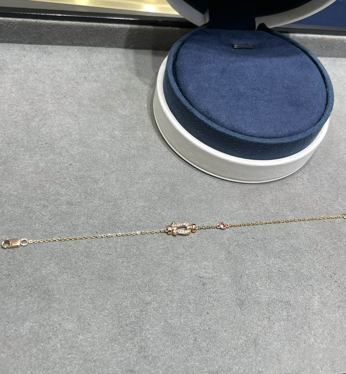 [Super CiCi ]FORCE 10 DIAMOND CHAIN LINK PINK GOLD BRACELET