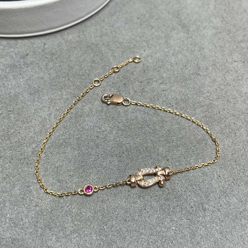 [Super CiCi ]FORCE 10 DIAMOND CHAIN LINK PINK GOLD BRACELET