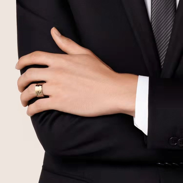 [Super CiCi ]LOVE 11MM LARGE RING