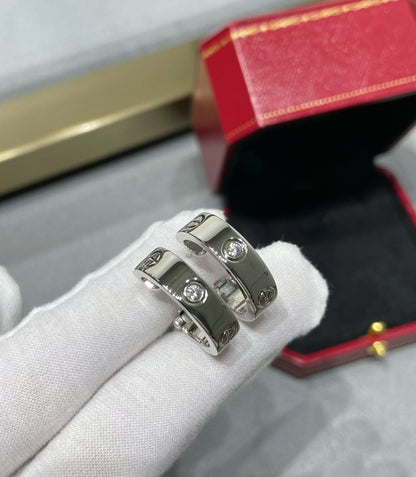 [Super CiCi ]LOVE 5.5MM 1 DIAMOND EARRINGS