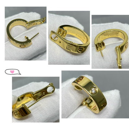 [Super CiCi ]LOVE 5.5MM 1 DIAMOND EARRINGS
