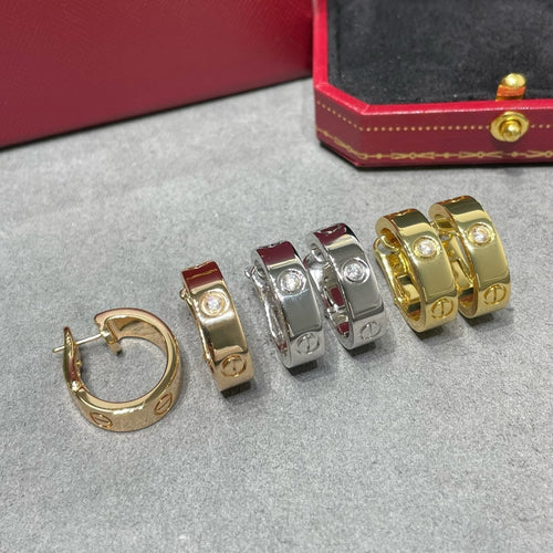 [Super CiCi ]LOVE 5.5MM 1 DIAMOND EARRINGS