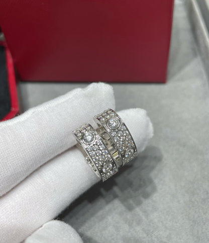 [Super CiCi ]LOVE 5.5MM DIAMOND PAVED EARRINGS