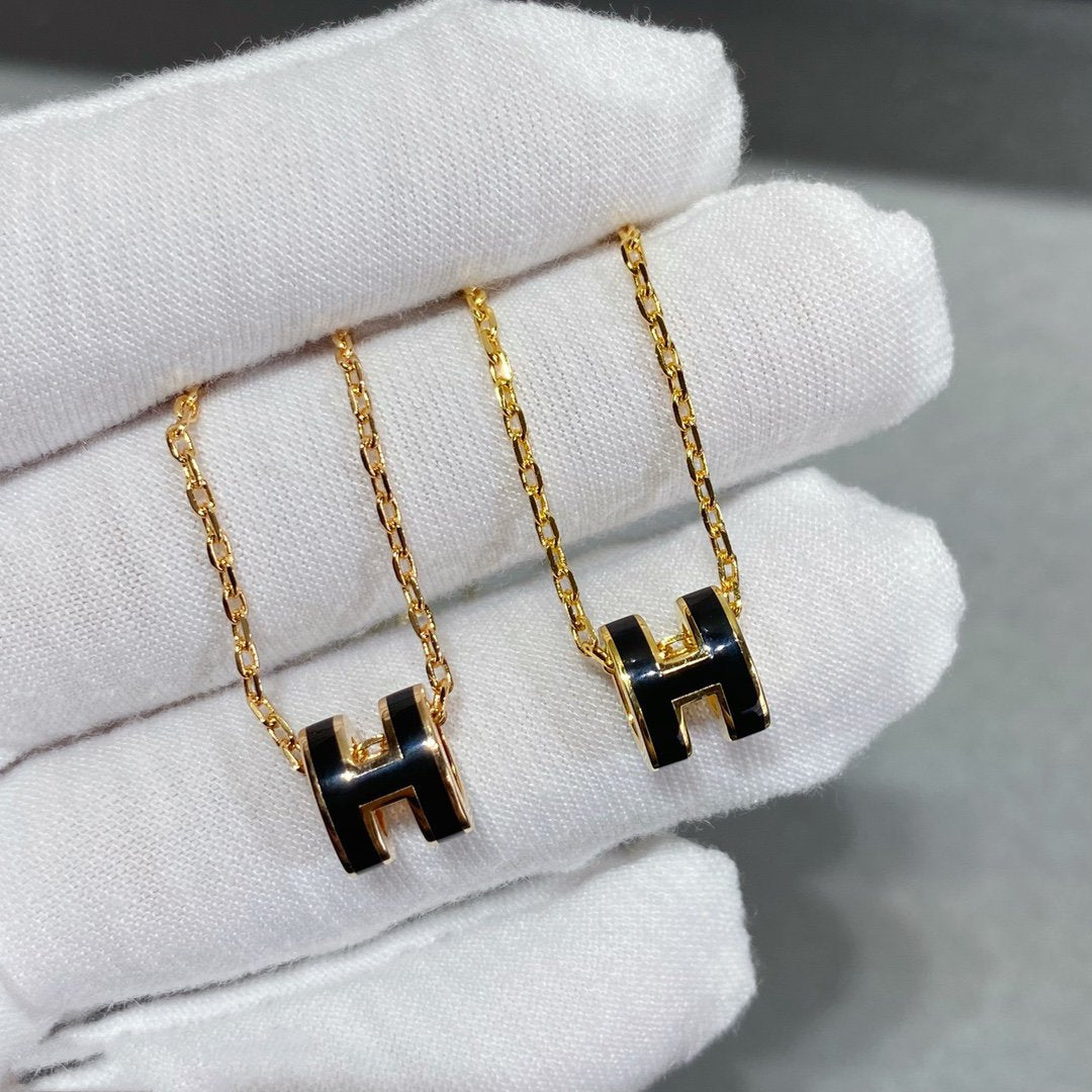 [Super CiCi ]MINI POP H NECKLACE