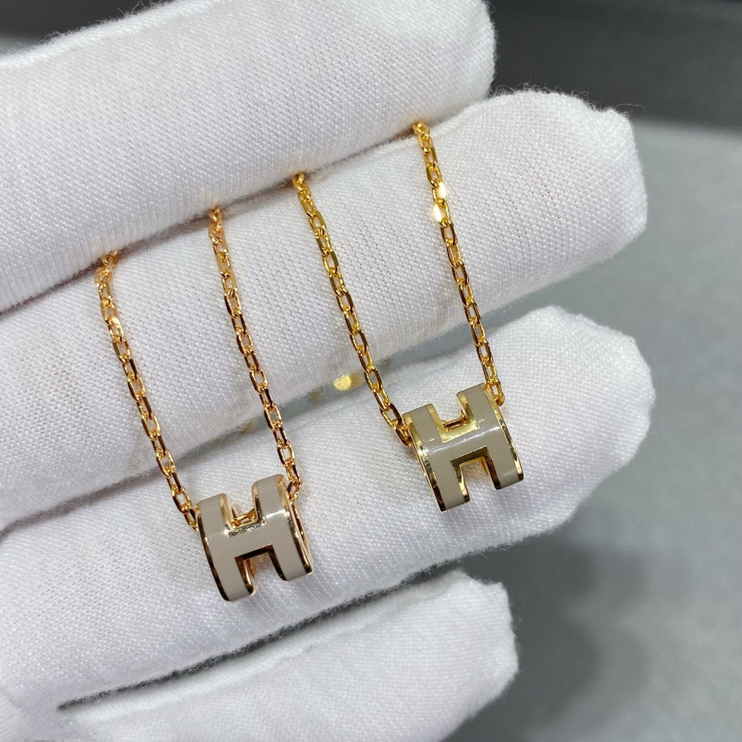 [Super CiCi ]MINI POP H NECKLACE
