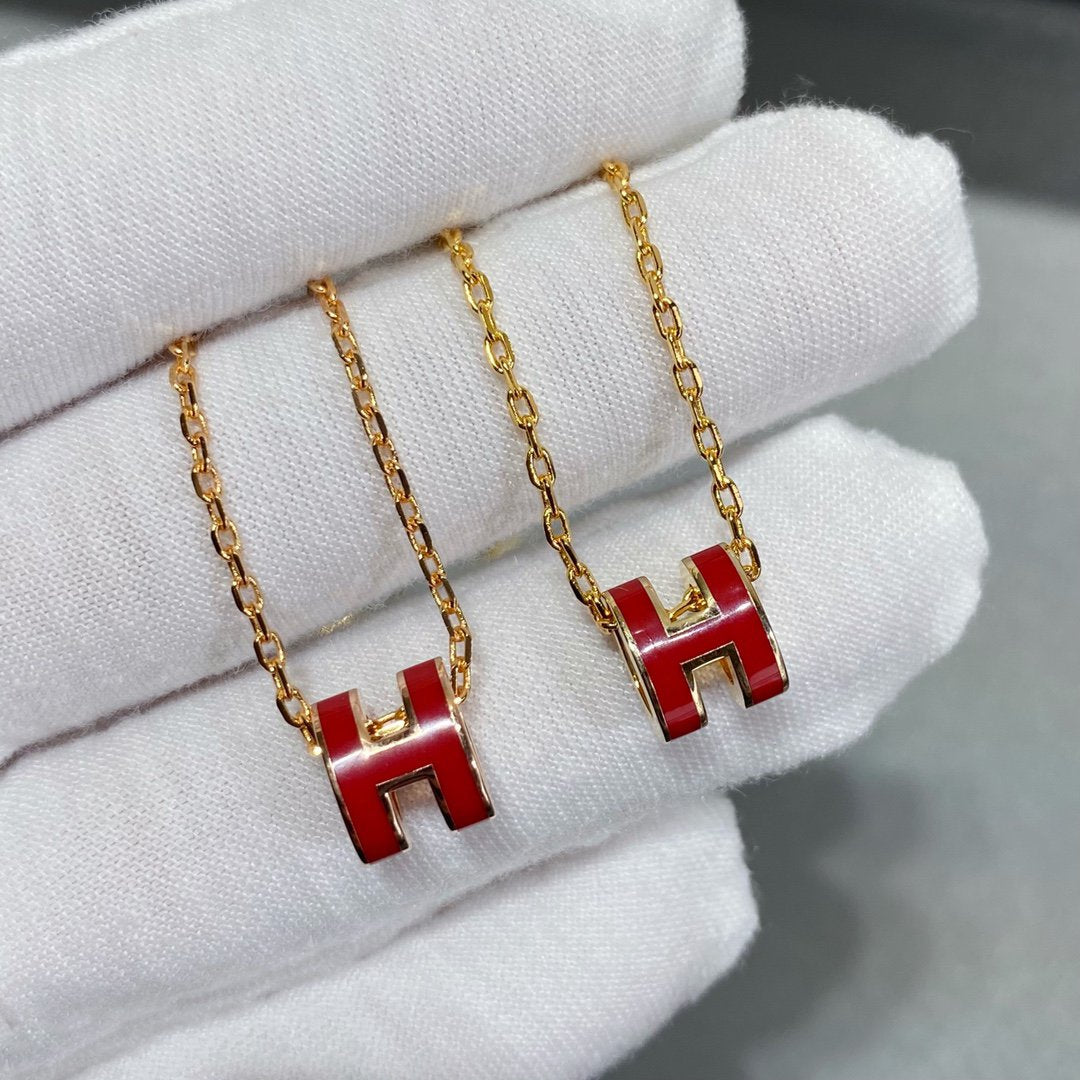 [Super CiCi ]MINI POP H NECKLACE