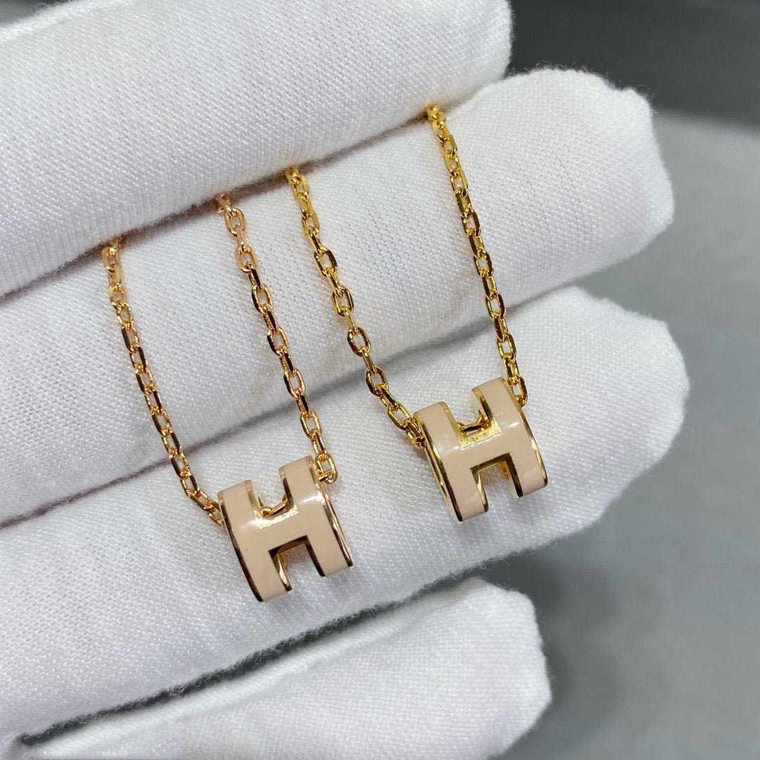 [Super CiCi ]MINI POP H NECKLACE