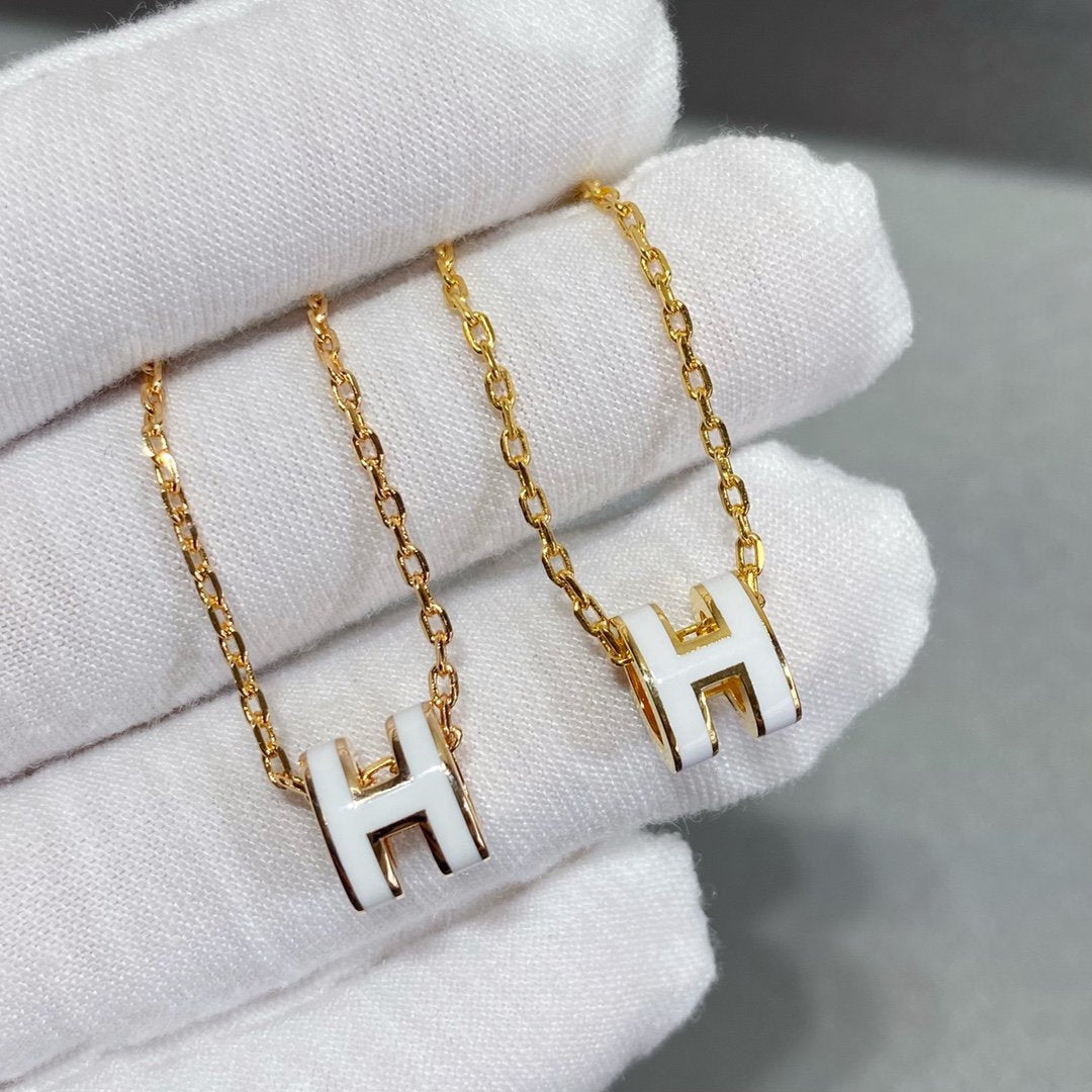 [Super CiCi ]MINI POP H NECKLACE