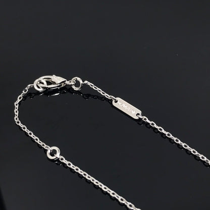 [Super CiCi ]CLOVER PIETERSITE SILVER LONG NECKLACE