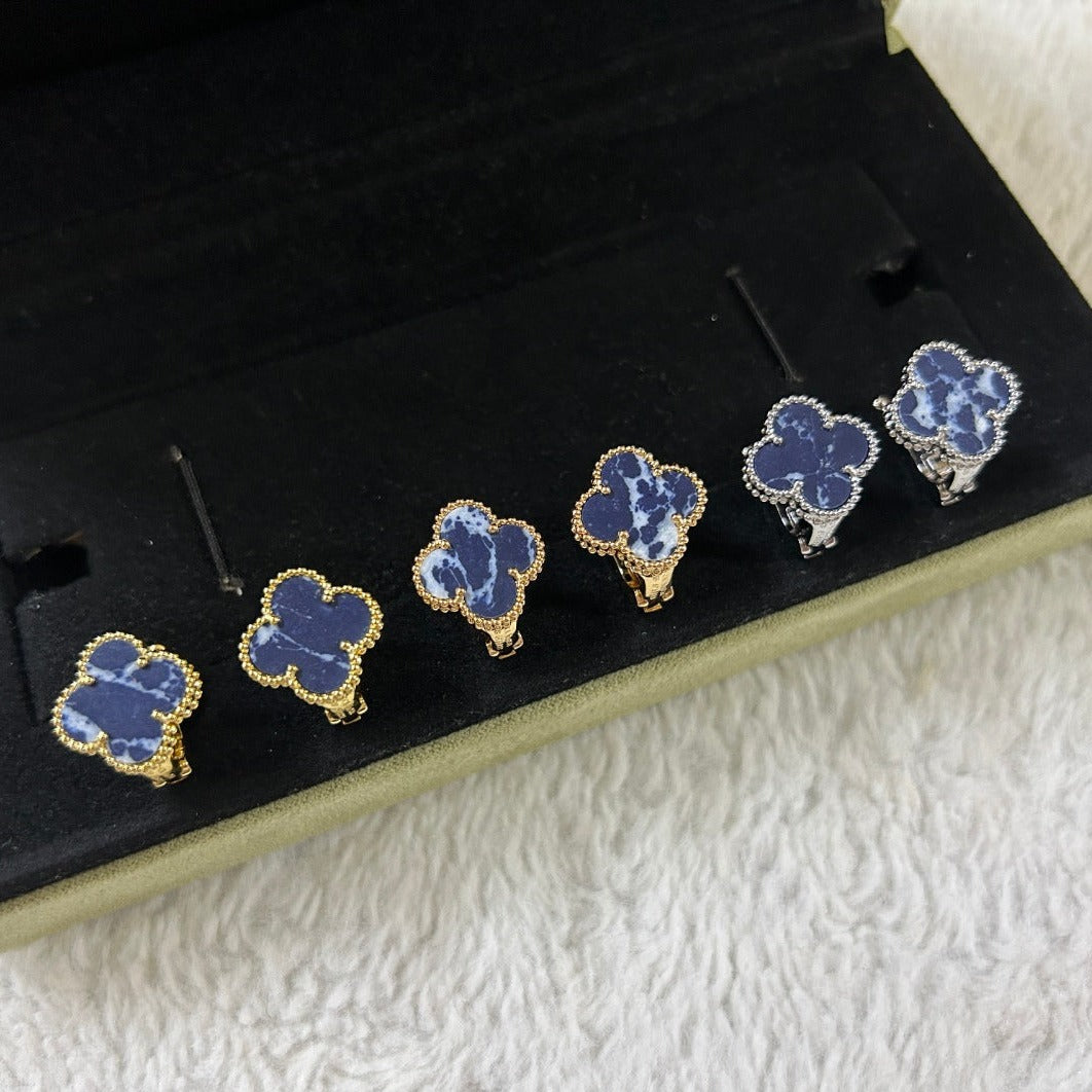 [Super CiCi ]CLOVER PIETERSITE MEDIUM STUD EARRINGS