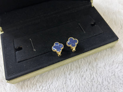 [Super CiCi ]CLOVER PIETERSITE MEDIUM STUD EARRINGS