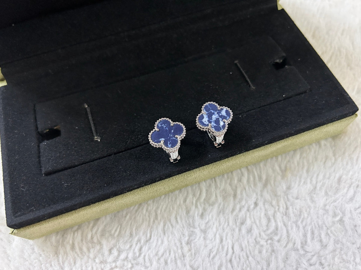 [Super CiCi ]CLOVER PIETERSITE MEDIUM STUD EARRINGS