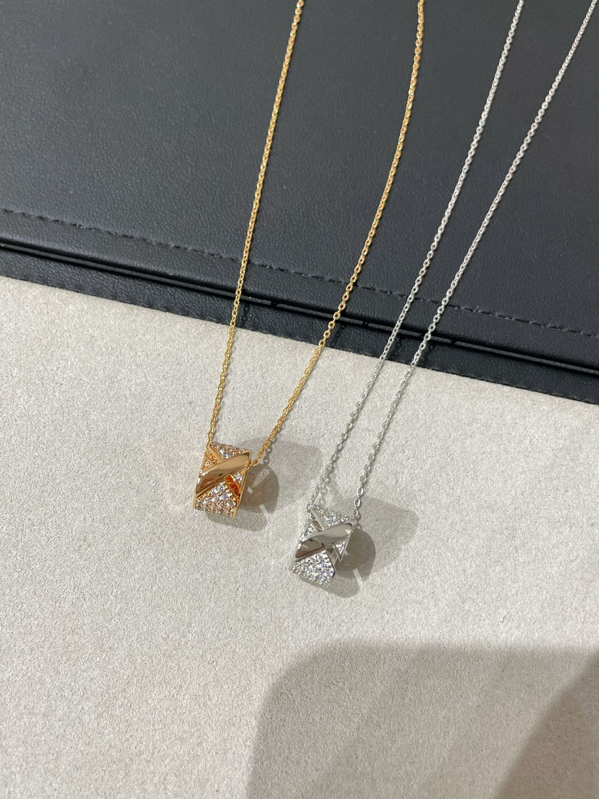 [Super CiCi ]LIENS EVIDENCE DIAMOND PAVED NECKLACE