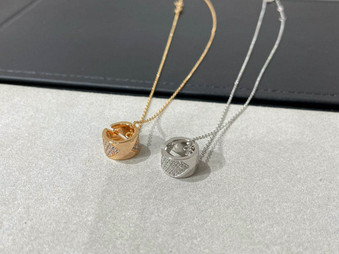 [Super CiCi ]LIENS EVIDENCE DIAMOND PAVED NECKLACE