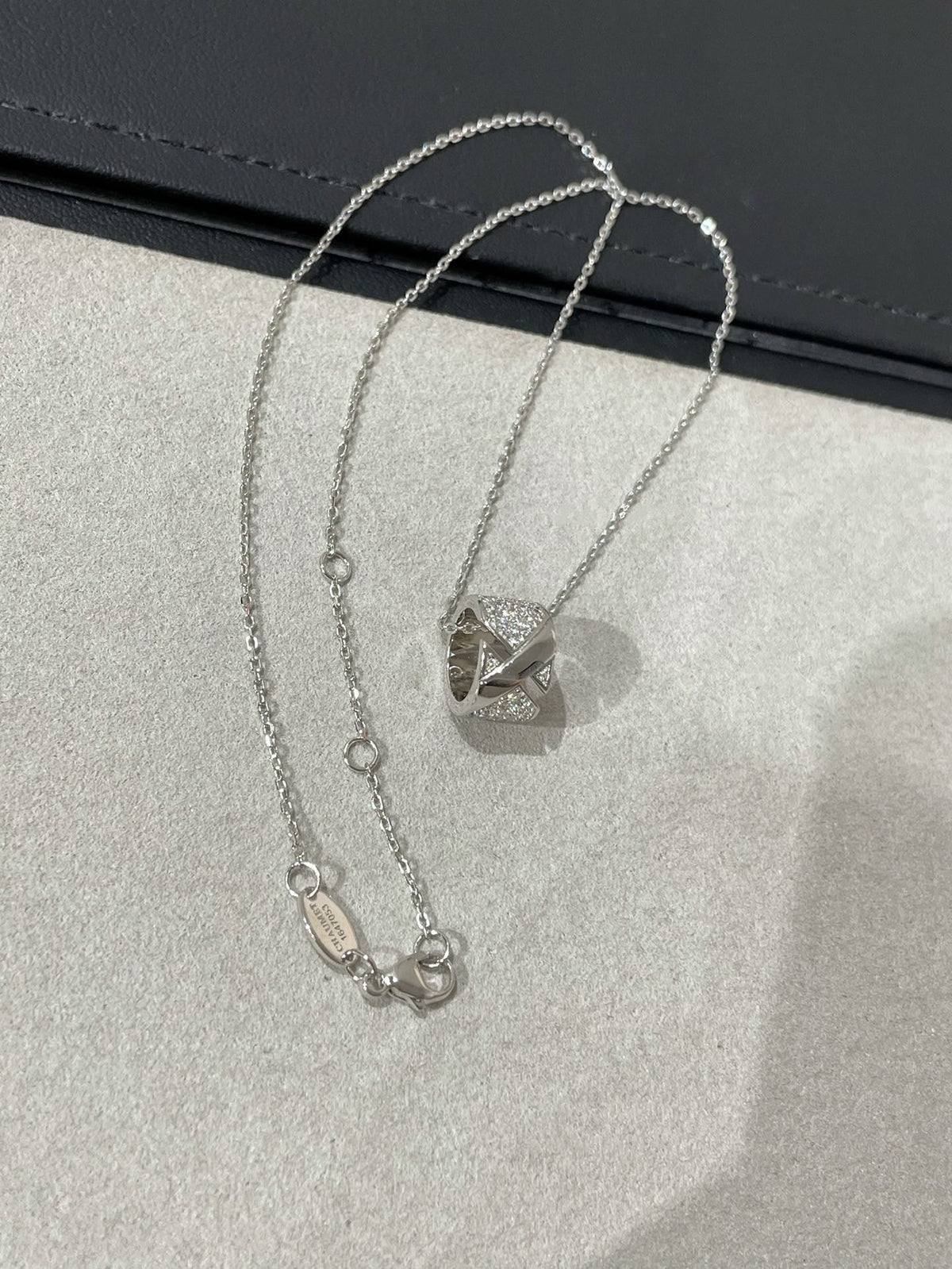[Super CiCi ]LIENS EVIDENCE DIAMOND PAVED NECKLACE