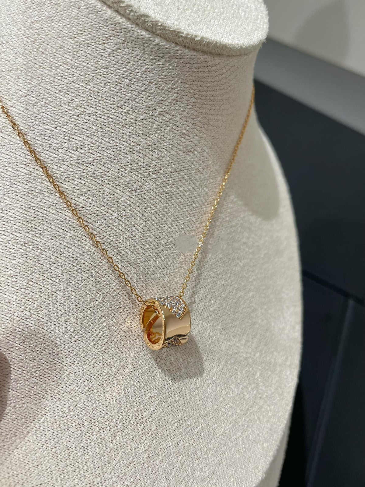 [Super CiCi ]LIENS EVIDENCE DIAMOND PAVED NECKLACE