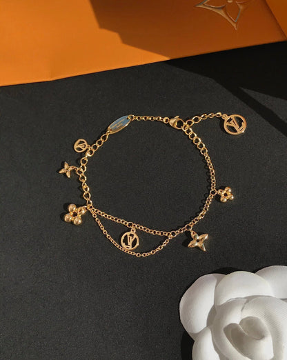 [Super CiCi ]BLOOMING PINK GOLD MOP BRACELET
