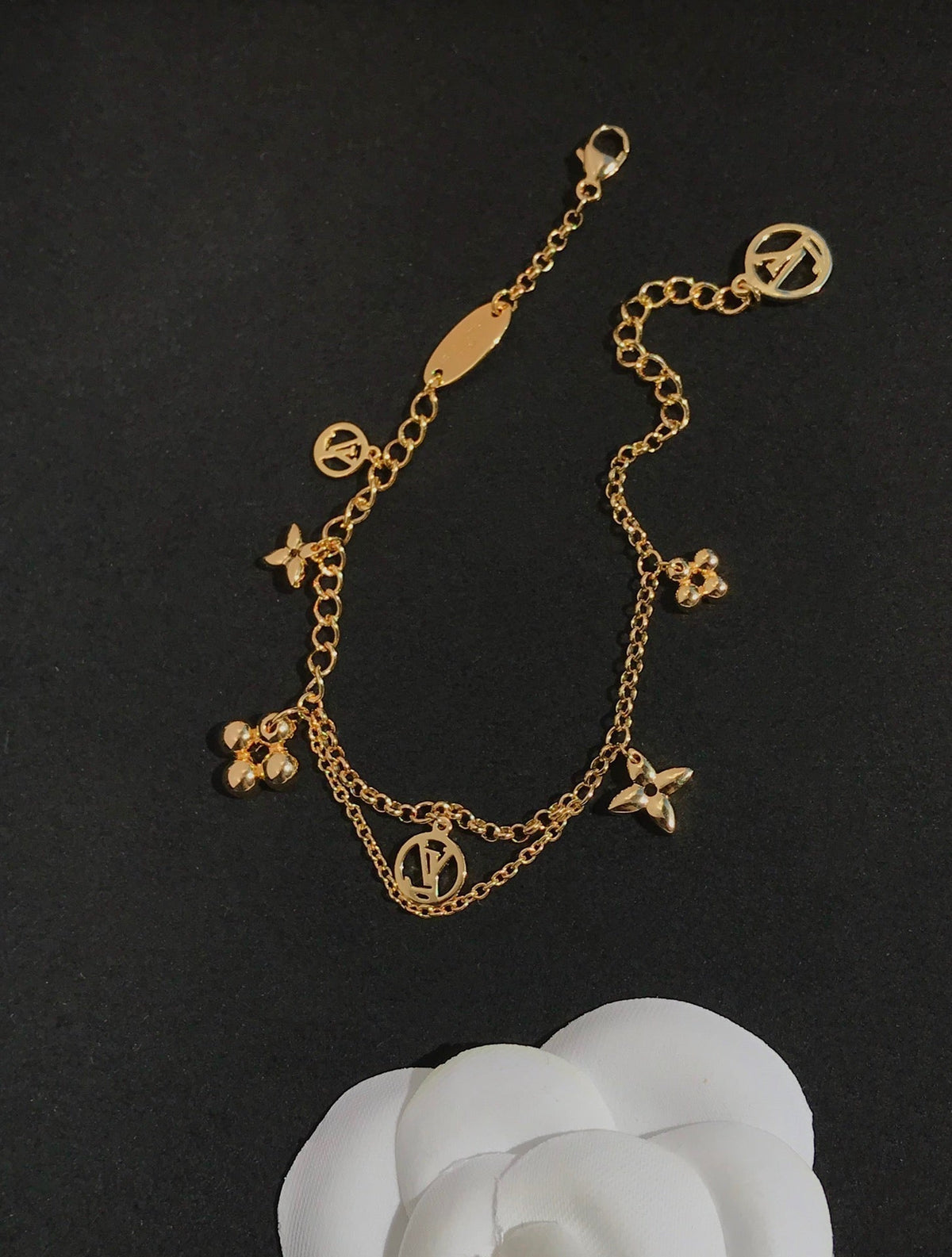 [Super CiCi ]BLOOMING PINK GOLD MOP BRACELET