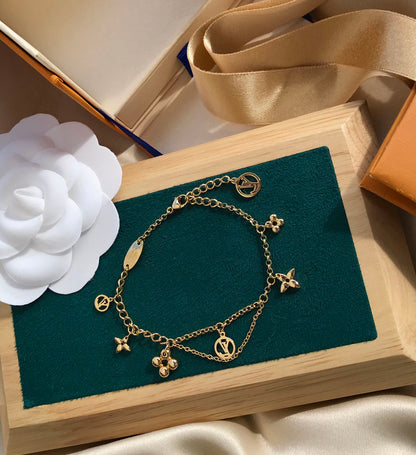 [Super CiCi ]BLOOMING PINK GOLD MOP BRACELET