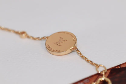 [Super CiCi ]STAR AND SUN 4 MOTIF PINK GOLD MALACHITE BRACELET