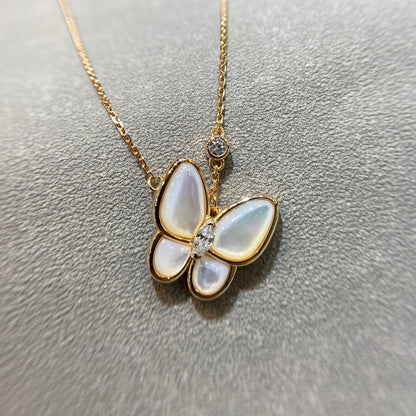 [Super CiCi ]BUTTERFLY MOP DIAMOND NECKLACE