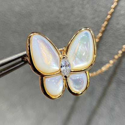[Super CiCi ]BUTTERFLY MOP DIAMOND NECKLACE