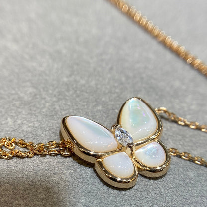 [Super CiCi ]BUTTERFLY MOP DIAMOND NECKLACE
