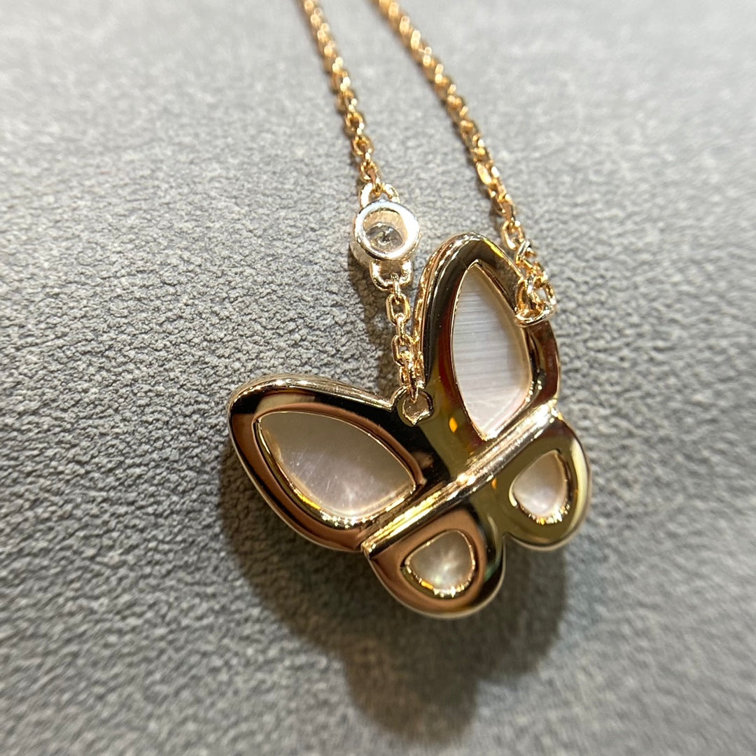 [Super CiCi ]BUTTERFLY MOP DIAMOND NECKLACE