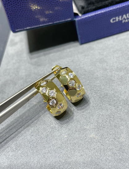 [Super CiCi ]BEE LOVE DIAMOND HOOP EARRINGS