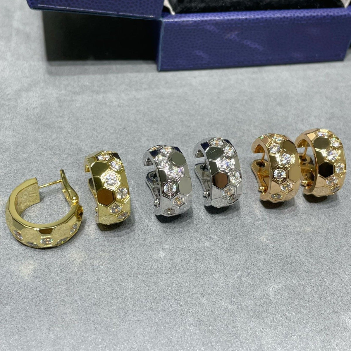[Super CiCi ]BEE LOVE DIAMOND HOOP EARRINGS