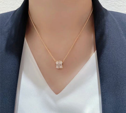 [Super CiCi ]BEE LOVE DIAMOND PAVED 3 ROW NECKLACE