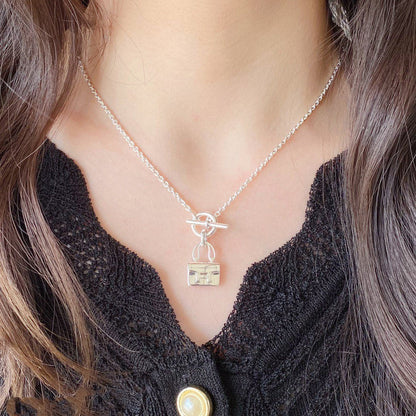 [Super CiCi ]CONSTANCE PEDANT SILVER NECKLACE