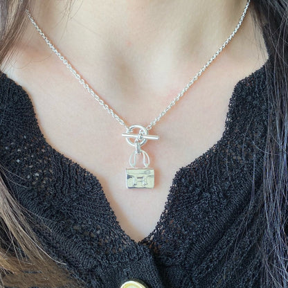 [Super CiCi ]CONSTANCE PEDANT SILVER NECKLACE