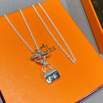 [Super CiCi ]CONSTANCE PEDANT SILVER NECKLACE