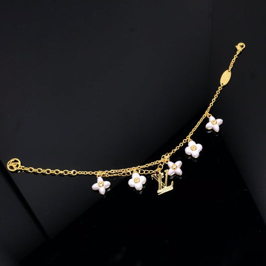 [Super CiCi ]LOGO 6 MOTIF STAR AND SUN GOLD BRACELET