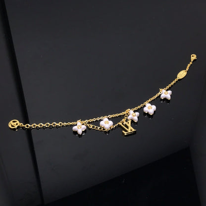 [Super CiCi ]LOGO 6 MOTIF STAR AND SUN GOLD BRACELET