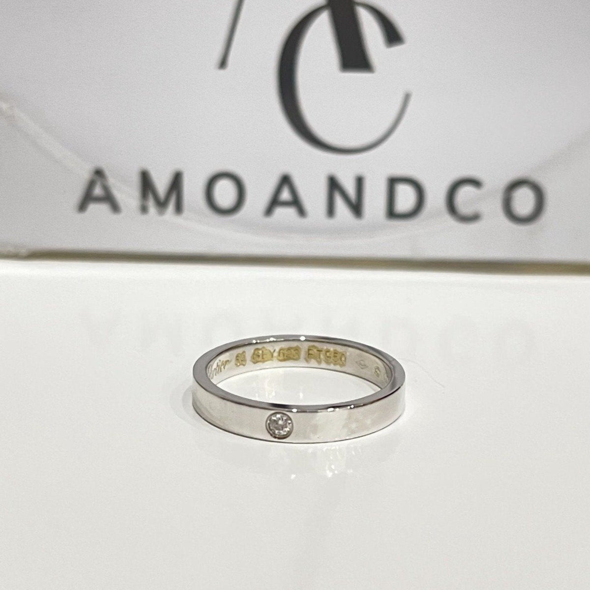 [Super CiCi ]LOVE RING 4MM 1 DIAMOND